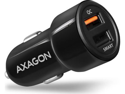 AXAGON PWC-QC5, QUICK a SMART nabíjačka do auta, 2x port QC3.0/AFC/FCP + 5V-2.6A, 31.5W