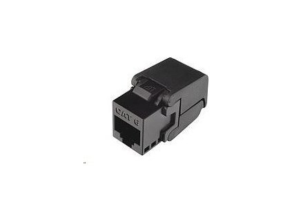 Solarix Samorezný keystone CAT6 UTP RJ45 čierny SXKJ-6-UTP-BK-SA