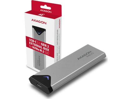 AXAGON EEM2-UG2, USB-C 10Gbps - M.2 NVMe SSD ARROW box, strieborný