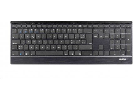 RAPOO klávesnice E9500M Multi-mode Wireless Ultra-slim Keyboard Black