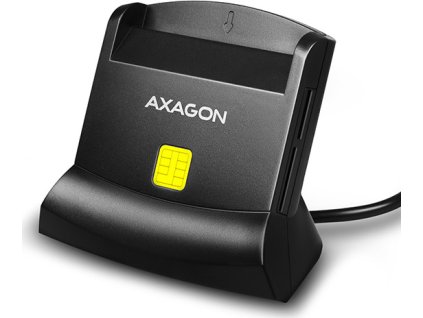 AXAGON CRE-SM2, USB externá 4-slotová čítačka čipových kariet/ID kariet (eCitizen) + SD/microSD/SIM