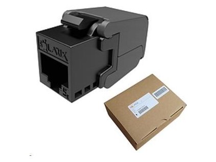 Solarix MULTIPACK 24 ks - keystone CAT5E UTP RJ45 čierny samorezný SXKJ-5E-UTP-BK-SA