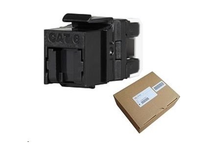 Solarix MULTIPACK 24 ks - rýchly rez CAT6 UTP RJ45 keystone čierny SXKJ-6-UTP-BK-NA