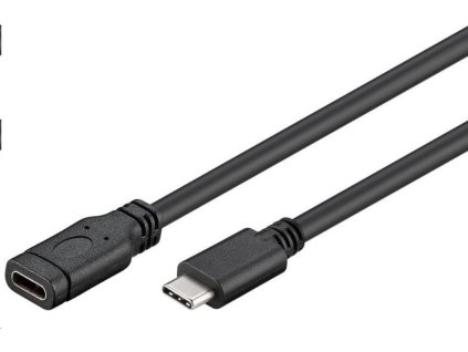 Predlžovací kábel PREMIUMCORD USB-C (USB 3.1 generácia 1), C/M - C/F, 2m