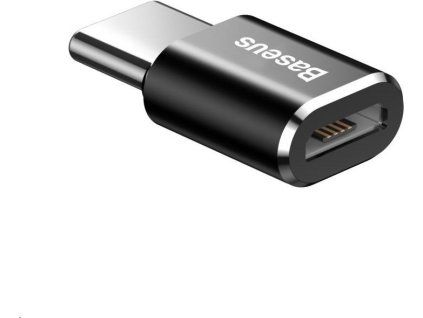 Adaptér Baseus USB-C samec na MicroUSB samica 2,4A, čierny