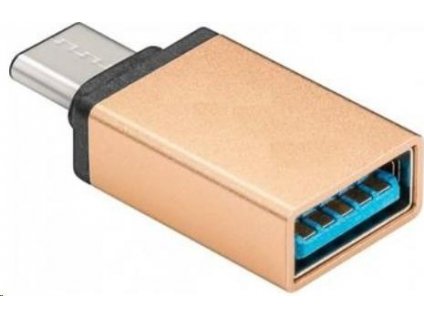 Adaptér PREMIUMCORD USB 3.1 C/male - USB 3.0 A/samica, zlatá, OTG