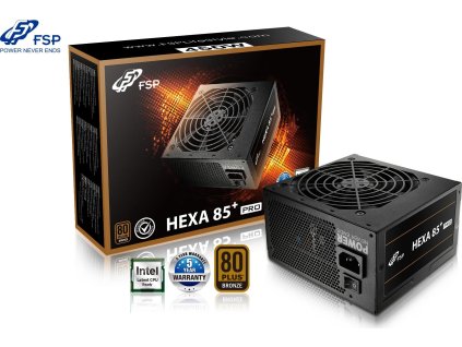 Napájací zdroj Fortron 450W HEXA 85+ PRO 450, plný rozsah, ATX, Bronze, DC/DC