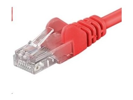 PREMIUMCORD Patch kábel UTP RJ45-RJ45 CAT5e 0.25 m červená