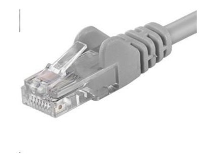 PREMIUMCORD Patch kábel UTP RJ45-RJ45 CAT5e 5m sivý