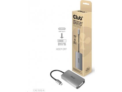 Aktívny USB adaptér Club3D 3.2 Dvojlinkové prepojenie DVI-D typu C 4K30Hz pre Apple Cinema Display, HDCP vypnuté