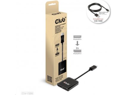 Club3D Hub MST USB-C na DisplayPort, 4K60Hz (M/F)