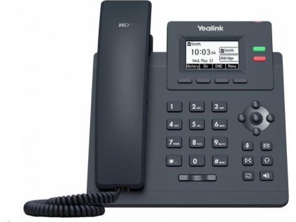 IP telefón Yealink SIP-T31, 2,3" grafika 132x64, 2x RJ45 10/100, 2x SIP, s adaptérom