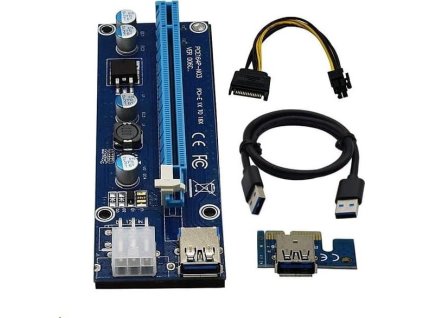 C-TECH riser karta RC-PCIEX-01C na ťažbu kryptomien