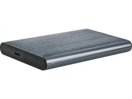 Externý box GEMBIRD pre 2,5" disky, USB 3.1, typ C, brúsený hliník, sivá