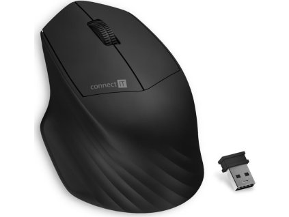 CONNECT IT Trojitá bezdrôtová myš SmartSwitch, 2.4 GHz a Bluetooth 5.0, čierna