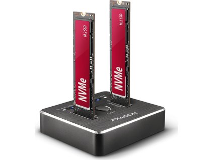 AXAGON ADSA-M2C, USB-C 3.2 Gen 2 - 2x M.2 dokovacie stanice NVMe SSD CLONE MASTER