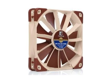 NOCTUA Ventilátor NF-F12 5V PWM, 120mm, hnědá