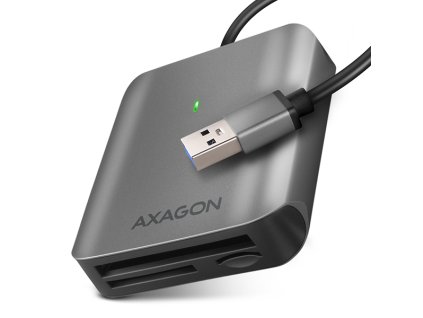 AXAGON CRE-S3, USB-A 3.2 Gen 1 - čítačka kariet SUPERSPEED, 3-slot & lun SD/microSD/CF, podpora UHS-II