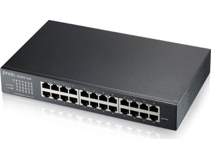 Zyxel GS1915-24E, 24-port GbE Smart hybrid mode Switch, standalone or NebulaFlex Cloud, rackmount, fanless