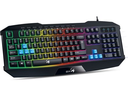 GENIUS klávesnice GX GAMING K-215 / herní, drátová, podsvícená/ USB/ černá/ CZ+SK layout