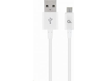 GEMBIRD CABLEXPERT USB 2.0 Kábel AM na MicroUSB (AM/BM), 1 m, biely