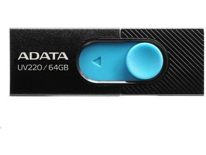 ADATA Flash disk 32GB UV220, USB 2.0 Dash Drive, čierna/modrá