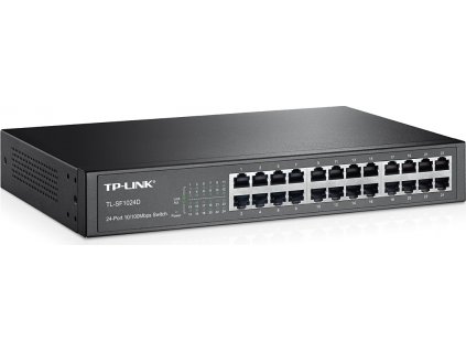 Switch TP-LINK TL-SF1024D 24-port 10/100M, 24x 10/100M RJ45 ports, 13-inch steel case