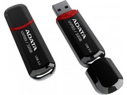 ADATA Flash disk 32GB UV150, USB 3.1 disk Dash Drive (R:90/W:20 MB/s) čierny