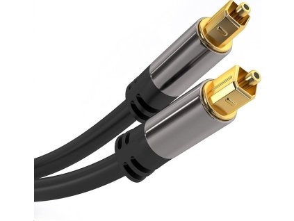 Kábel PremiumCord Toslink M/M, 6 mm, 1,5 m, čierny