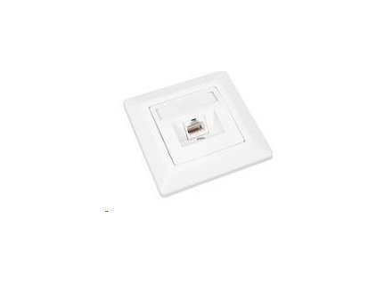 Solarix Zásuvka CAT5E UTP 1 x RJ45 pod omietku biela SX9-1-5E-UTP-WH