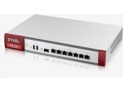 Firewall Zyxel USGFLEX500 s ročným balíkom UTM, 7x gigabitová WAN/LAN/DMZ, 1x SFP, 2x USB