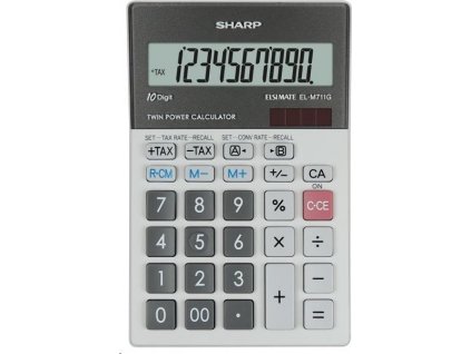 SHARP kalkulačka - EL-M711GGY - stříbrná