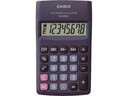 CASIO kalkulačka HL 815L BK, černá, kapesní, osmimístná