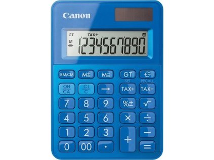 stolová kalkulačka CANON LS-100K modrá, 10 miest, solárne napájanie + batérie