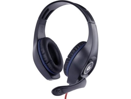 GEMBIRD sluchátka s mikrofonem GHS-05-B, gaming, černo-modrá, 1x 4-pólový 3,5mm jack