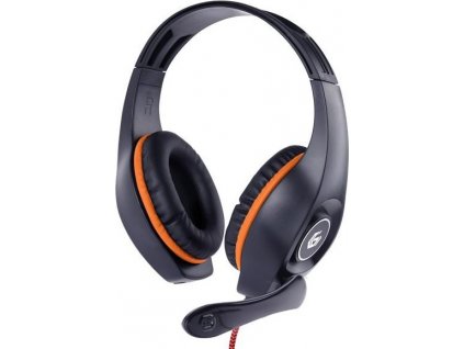 GEMBIRD sluchátka s mikrofonem GHS-05-O, gaming, černo-oranžová, 1x 4-pólový 3,5mm jack