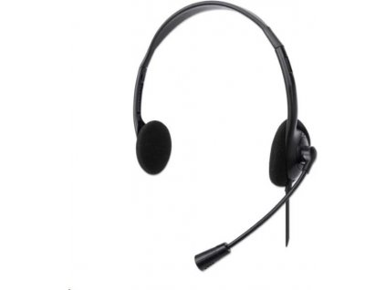 MANHATTAN Sluchátka s mikrofonem Stereo USB Headset, bulk