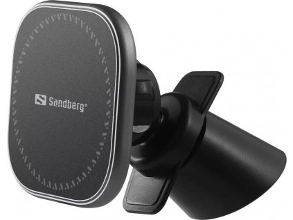 Sandberg magnetický držák do auta s bezdrátovým nabíjením Qi, 15 W, černá