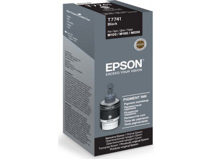 Čierny atrament EPSON T7741 Čierna nádobka s atramentom 140 ml pre WorkForce M100/105/200