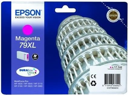 kazeta EPSON WorkForce WF-5620,5690,5190,5000 seria magenta XL (2000 str.)