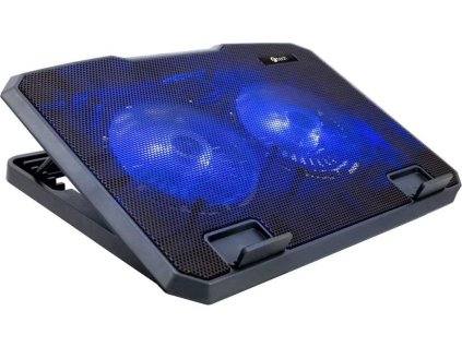 Chladiaca podložka C-TECH pre CLP-140, 15,6", 2x 140 mm, 2x USB, modré podsvietenie