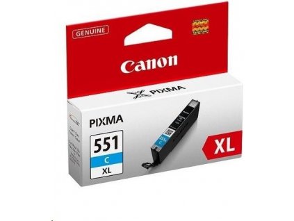 kazeta CANON CLI-551C XL cyan MG 5450/6350, iP 7250, MX 925 (500 str.)