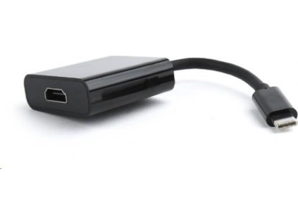 USB adaptér, USB typ C - HDMI (MHL) 4K 30Hz, čierny, GEMBIRD