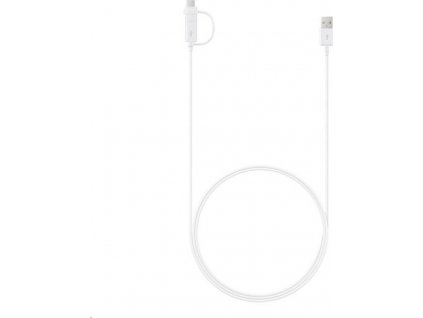Dátový kábel Samsung EP-DG930DWE Combo, USB->USB-C/micro USB, 1,5 m, biely (voľne ložený)