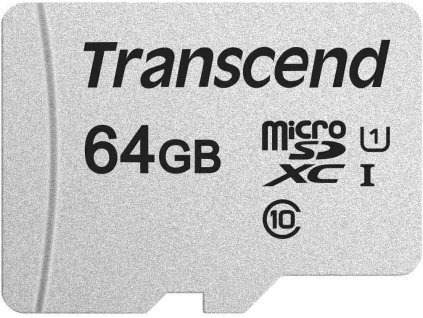 Karta TRANSCEND MicroSDXC 64GB 300S, UHS-I U1, bez adaptéra