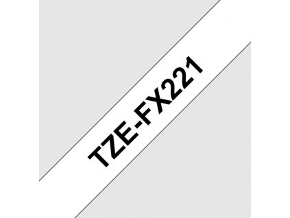 BROTHER TZEFX221 - kazeta TZ šířky 9mm, flexibilní páskou TZE-FX221, bílá/černé písmo