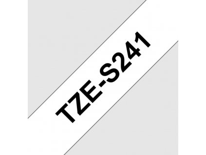 BROTHER TZES241 - kazeta TZ šířky 18mm, extrémně adhesivní lamino TZE-S241, bílá/černé písmo