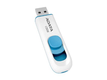 USB kľúč ADATA Classic Series C008 16GB USB 2.0  výsuvný konektor, bielo-modrý