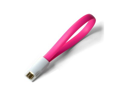 Mini Magnetický USB nabíjací kábel ružový 225mm BELLAPROX s microUSB konektorom