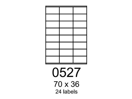 etikety RAYFILM 70x36 univerzálne biele R01000527A (100 list./A4)